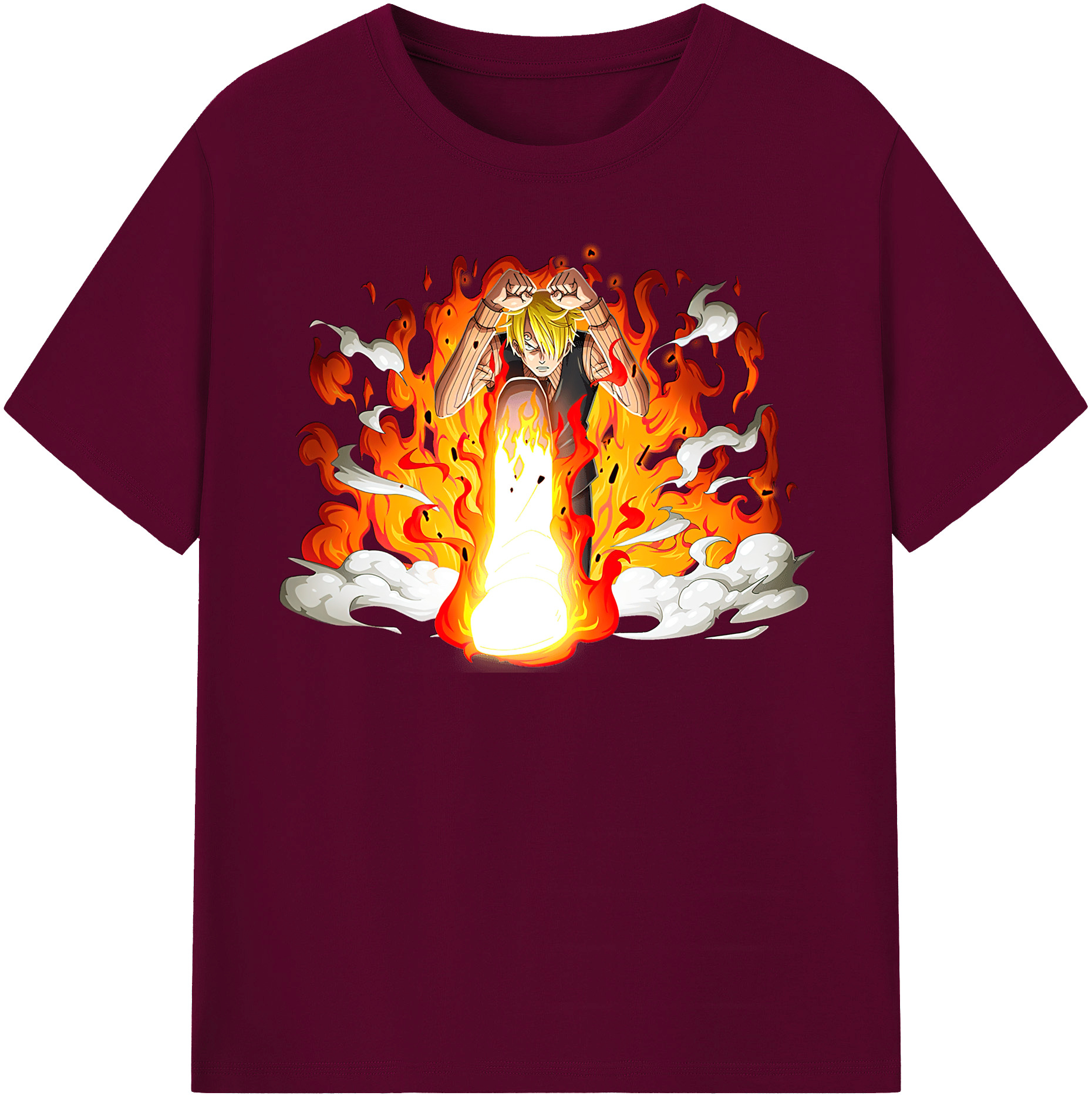 （画像用） ワンピース サンジ ONE PIECE Sanji レディースカジュアルプリントTシャツ（綿100％）